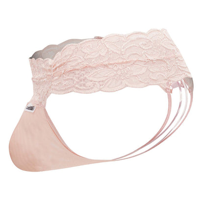 CandyMan 99595 Men's Underwear Lace Mesh Thongs Color Rose
