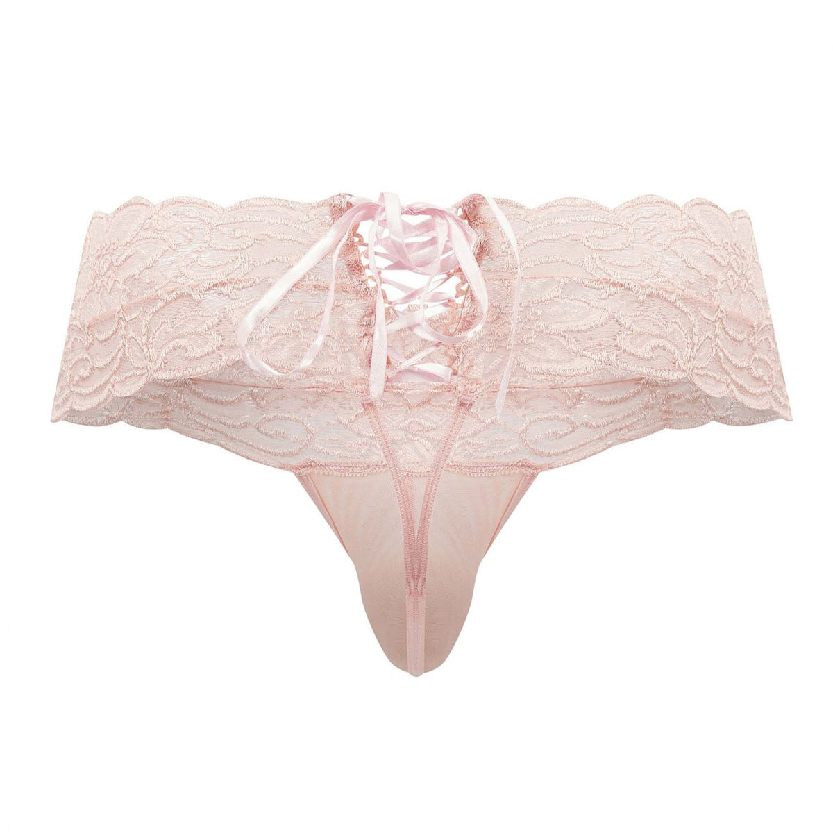 CandyMan 99595 Men's Underwear Lace Mesh Thongs Color Rose