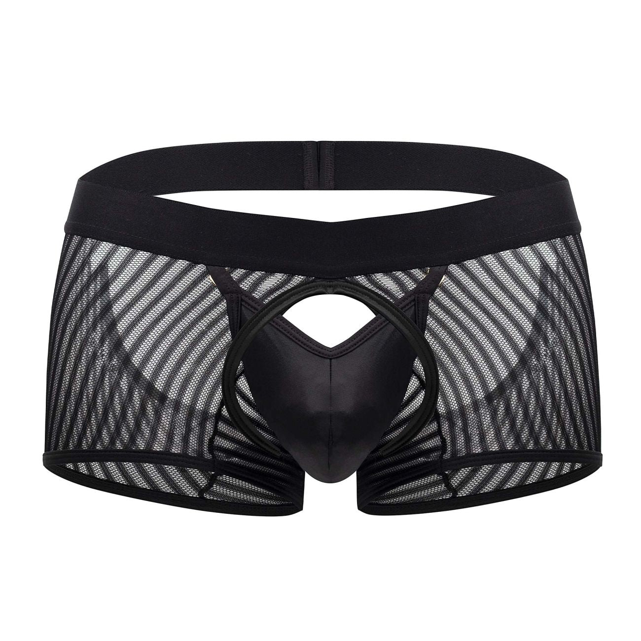 CandyMan Men's Underwear 99636 Mesh Trunks Color Black