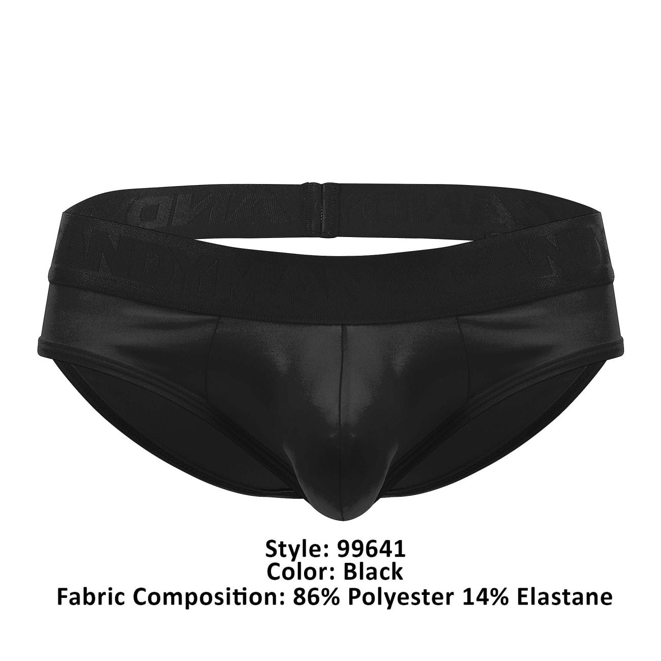CandyMan Men's Underwear 99641 Shorty Briefs Color Black
