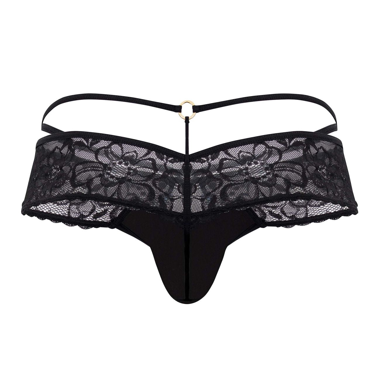 CandyMan Men's Underwear 99647 Lace Thongs Color Black