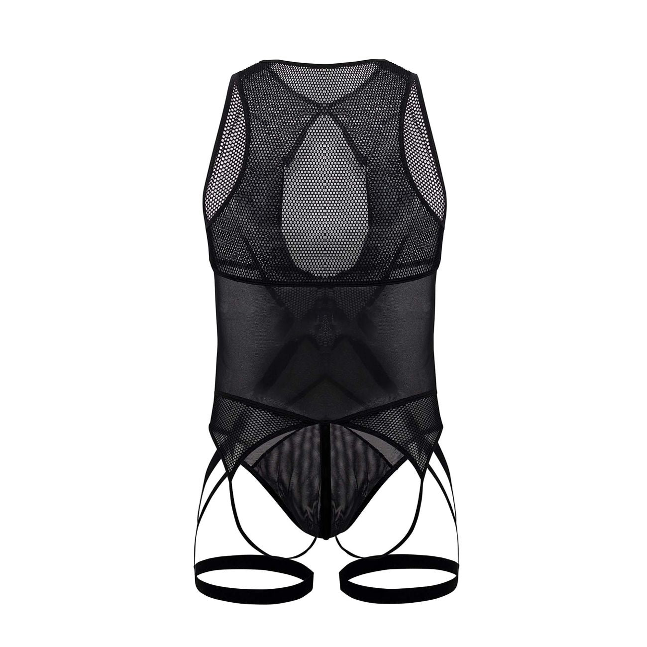 CandyMan Men's Underwear 99650 Mesh Bodysuit Color Black