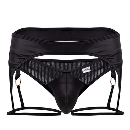 CandyMan Men's Underwear 99655 Garter Thongs Color Black