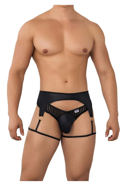 CandyMan Men's Underwear 99655 Garter Thongs Color Black