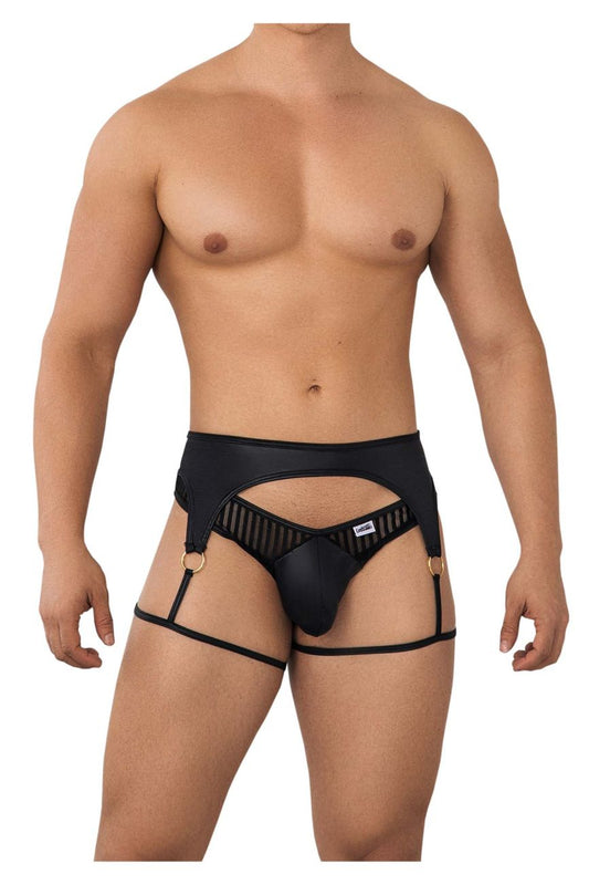 CandyMan Men's Underwear 99655 Garter Thongs Color Black