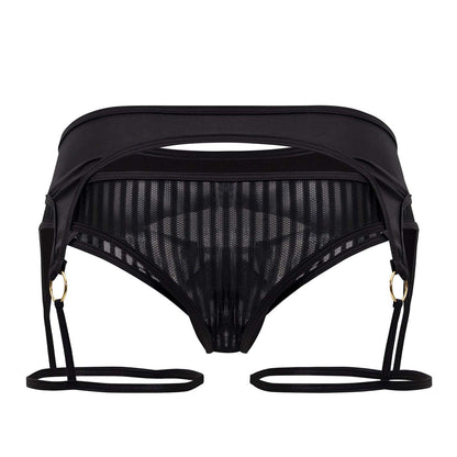 CandyMan Men's Underwear 99655 Garter Thongs Color Black