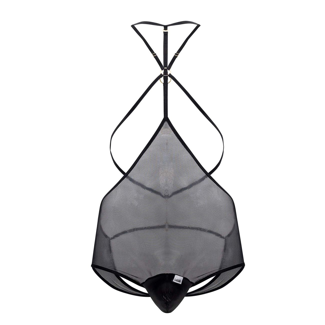 CandyMan Men's Underwear 99662X Tulle Bodysuit Color Black