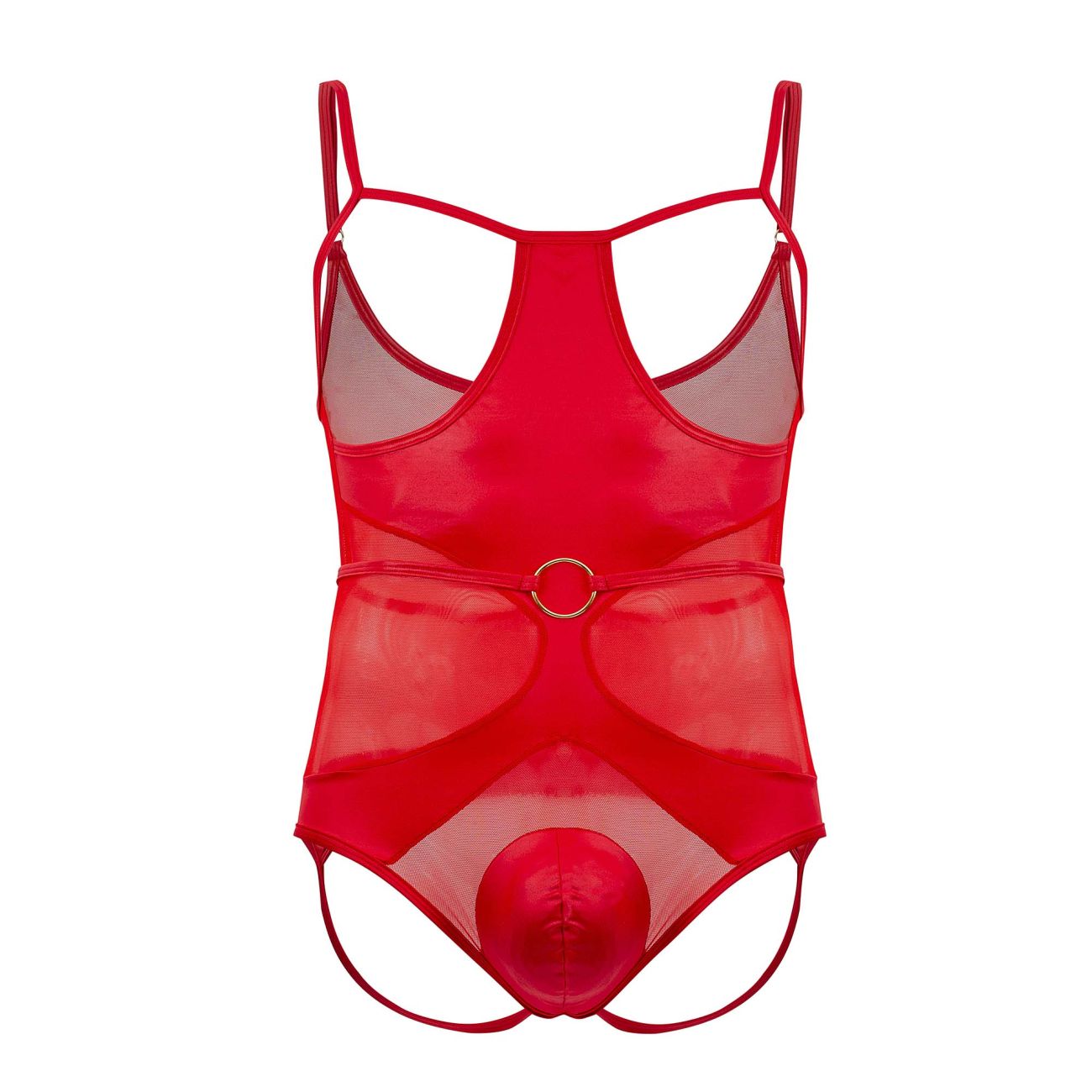 CandyMan Men's Underwear 99670 Harness Bodysuit Color Red