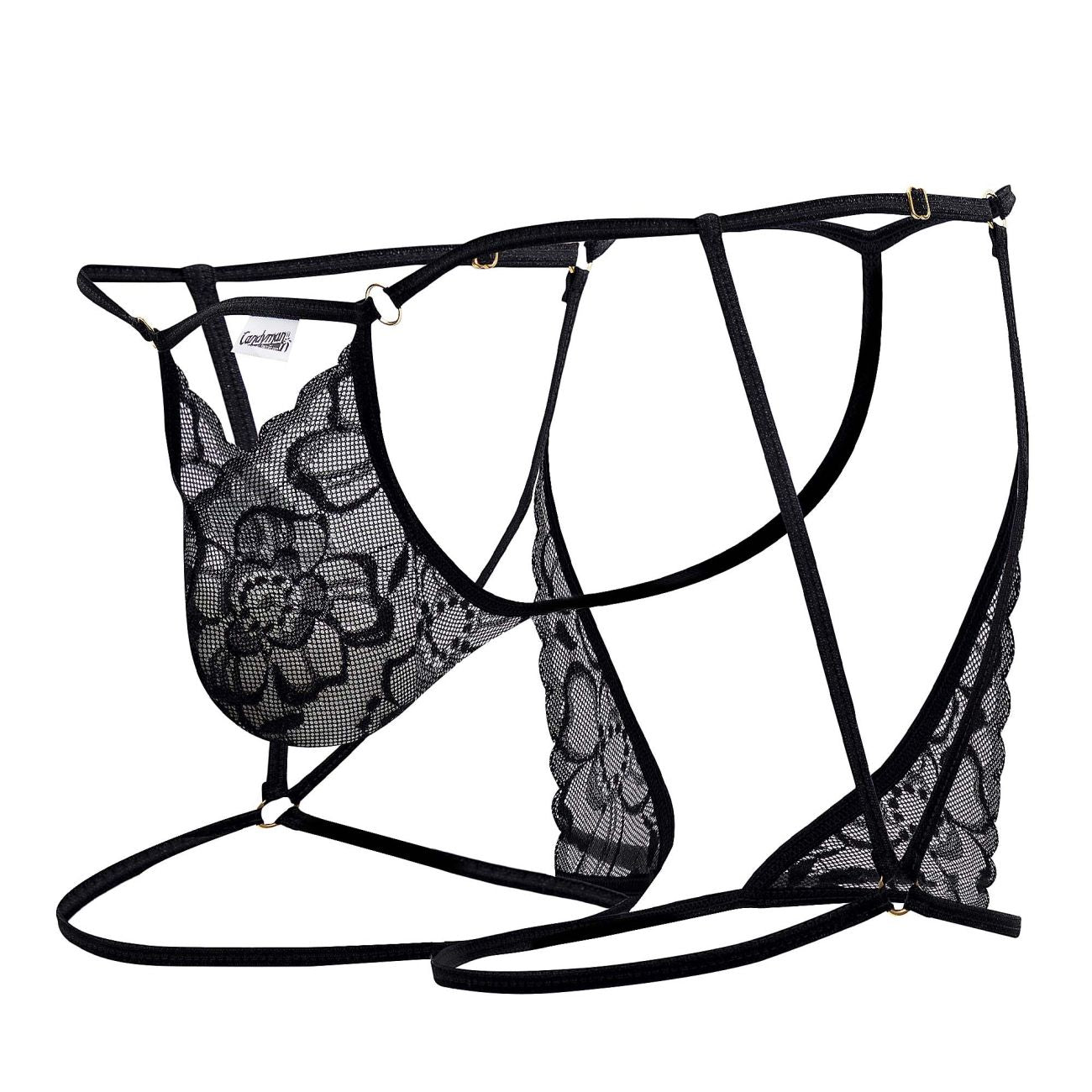 CandyMan Men's Underwear 99678 Garter Thongs Color Black