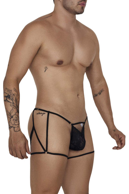 CandyMan Men's Underwear 99678 Garter Thongs Color Black