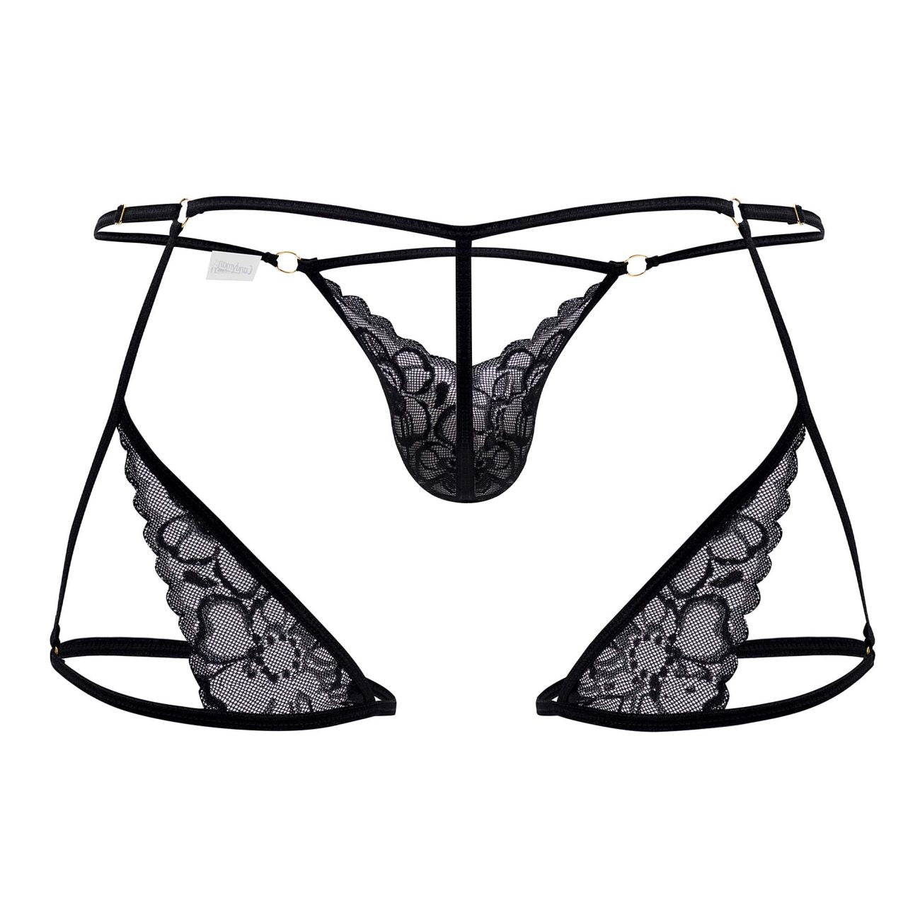 CandyMan Men's Underwear 99678 Garter Thongs Color Black