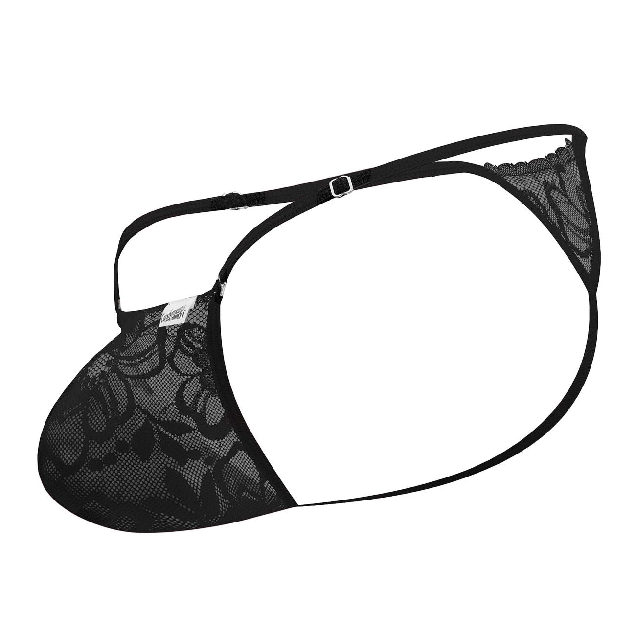 CandyMan Men's Underwear 99685 Lace Thongs Color Black