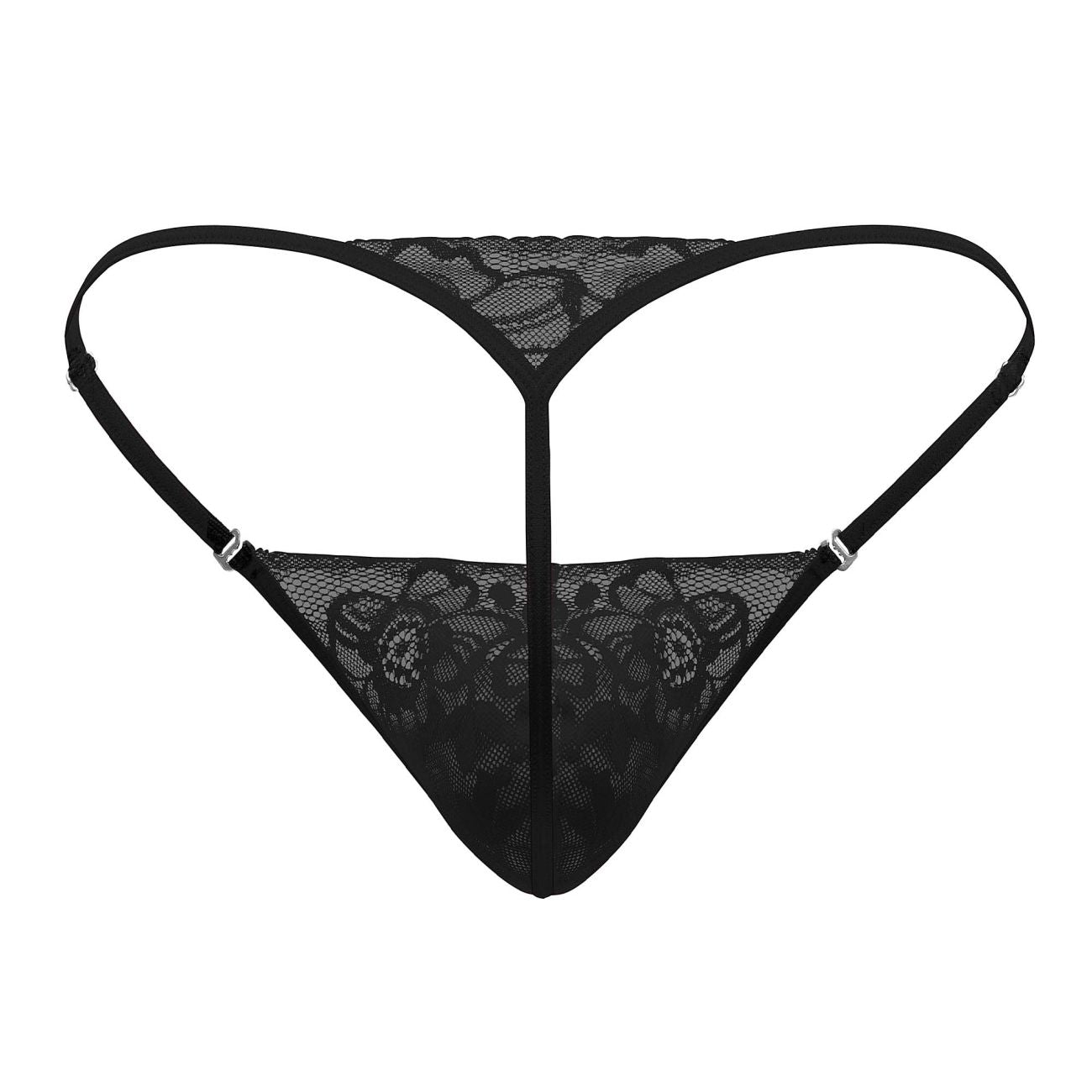 CandyMan Men's Underwear 99685 Lace Thongs Color Black