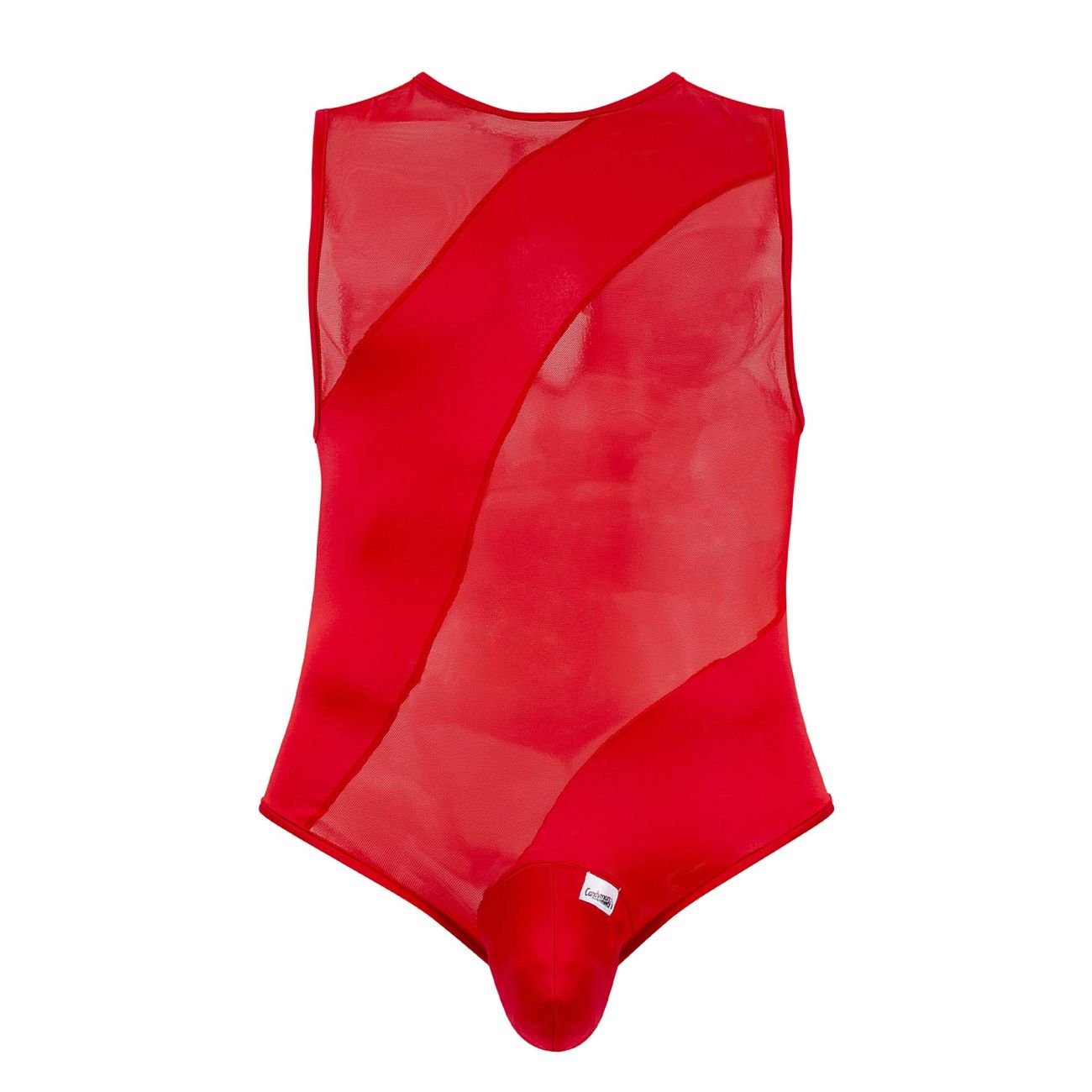 CandyMan Men's Underwear 99699X Mesh Bodysuit Color Red