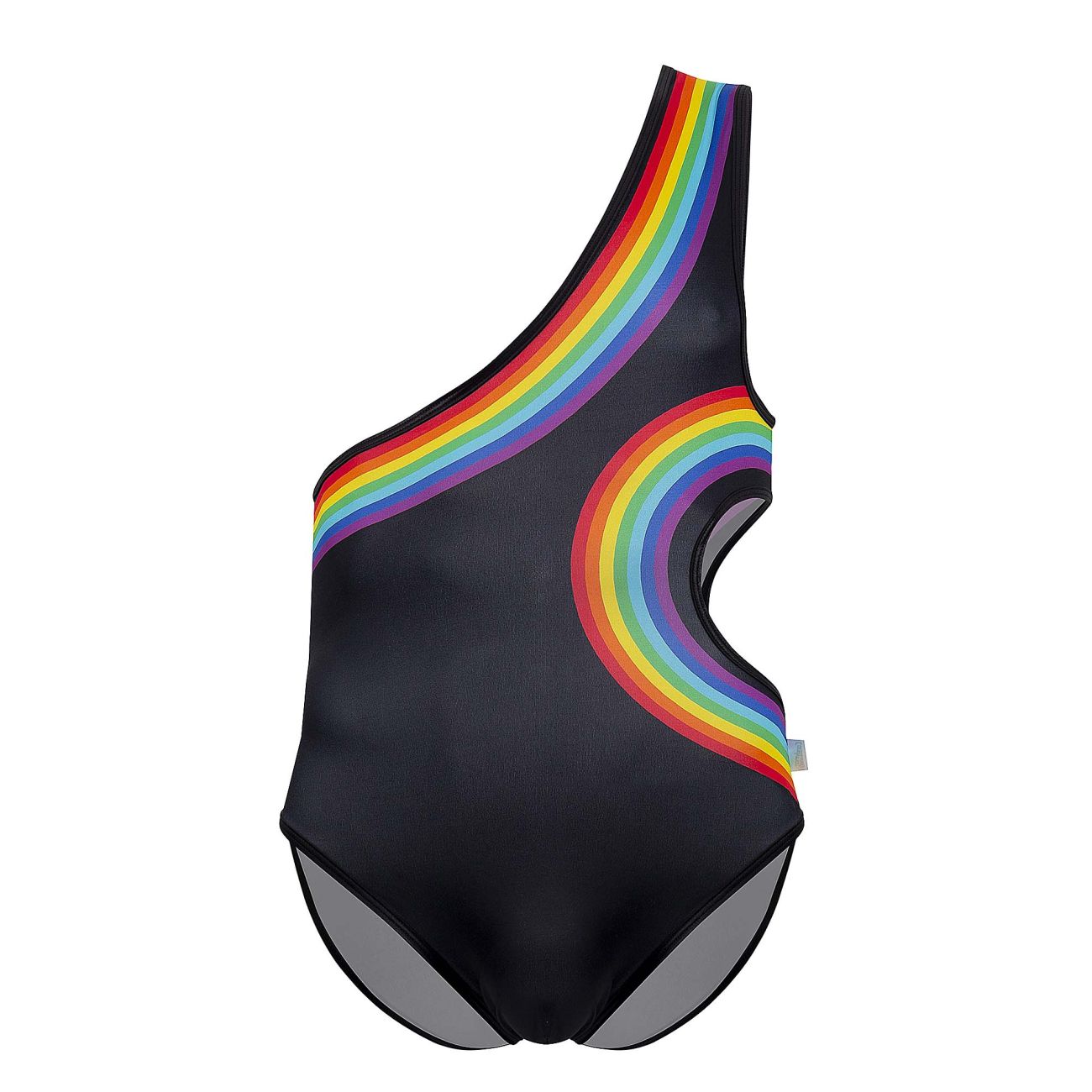 CandyMan Men's Underwear 99702X Rainbow Bodysuit Color Black