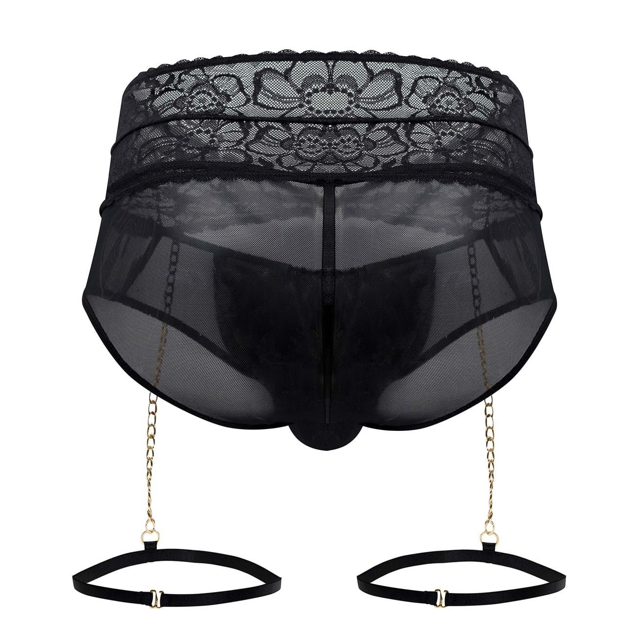 CandyMan Men's Underwear 99703X Garter Briefs Two Piece Set Color Black