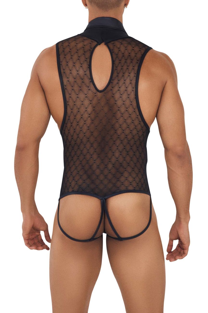 CandyMan Men's Underwear 99720 Work-N-Play Bodysuit Color Black