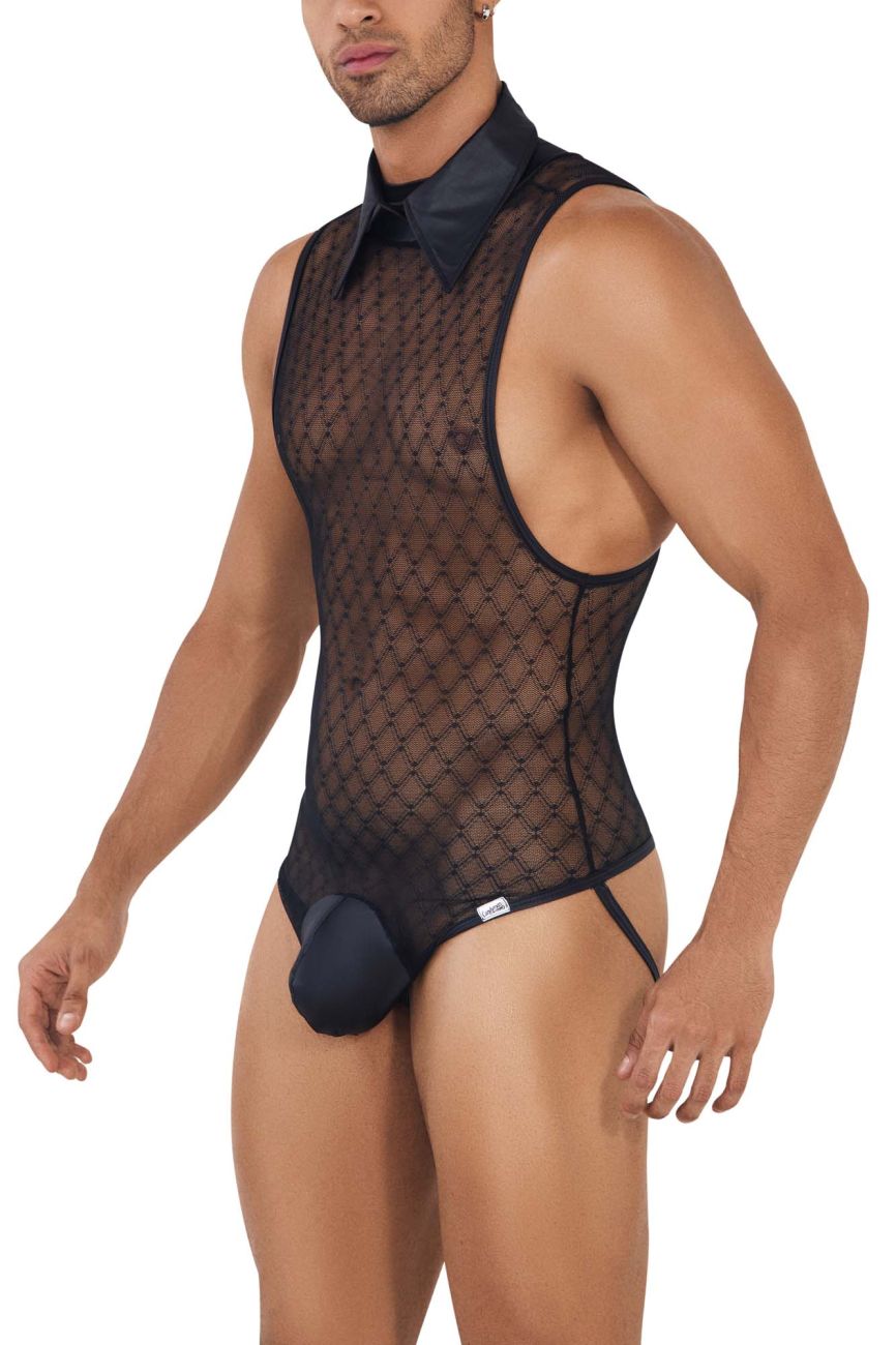 CandyMan Men's Underwear 99720 Work-N-Play Bodysuit Color Black