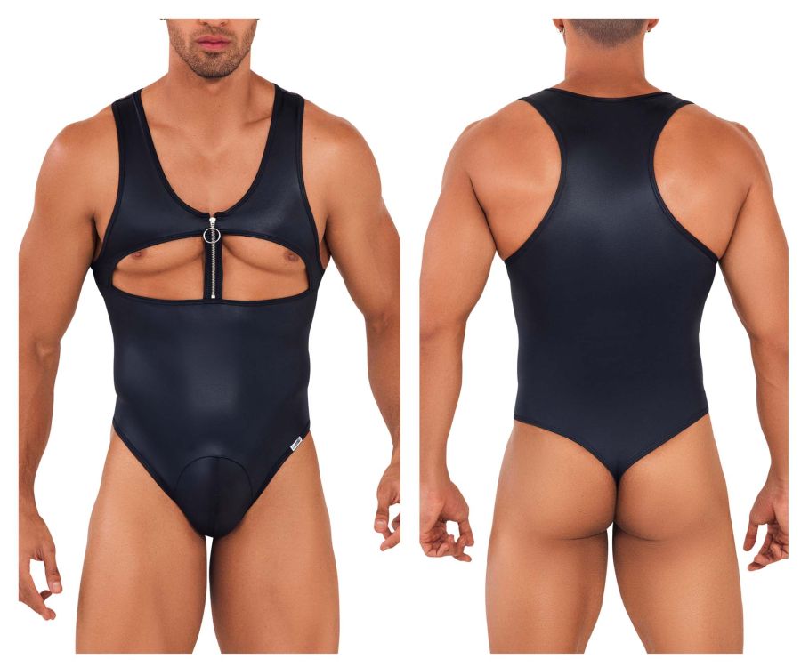 CandyMan Men's Underwear 99728X Work-N-Play Bodysuit Color Black