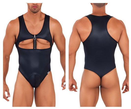 CandyMan Men's Underwear 99728X Work-N-Play Bodysuit Color Black