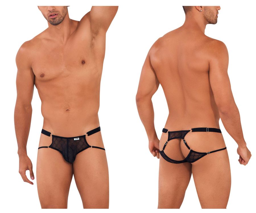 CandyMan Lace Jockstrap - Black