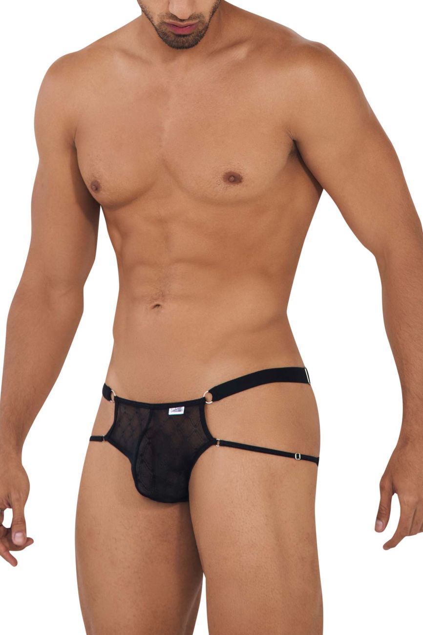 CandyMan Lace Jockstrap - Black