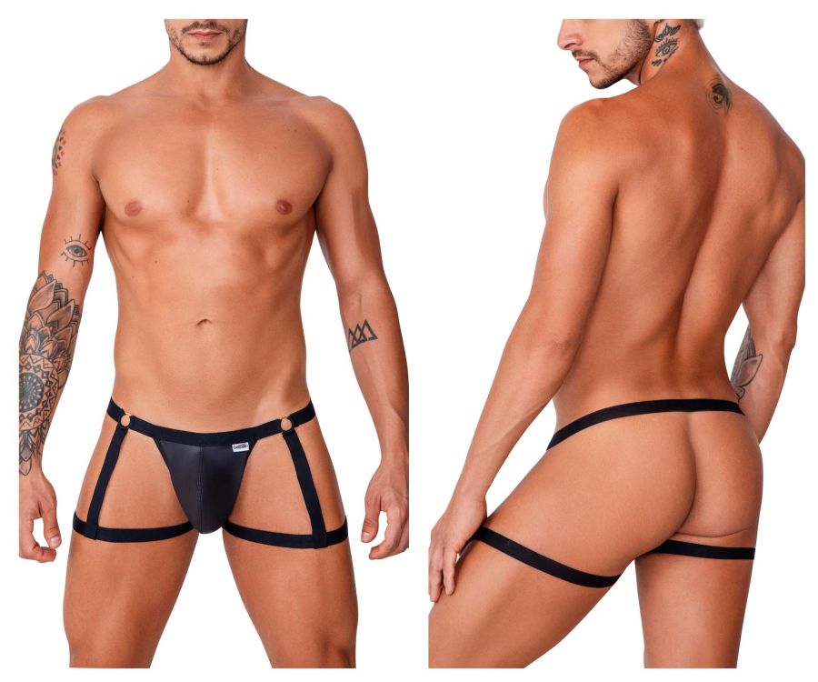 CandyMan Men's Underwear 99749 Garter Jockstrap Color Black