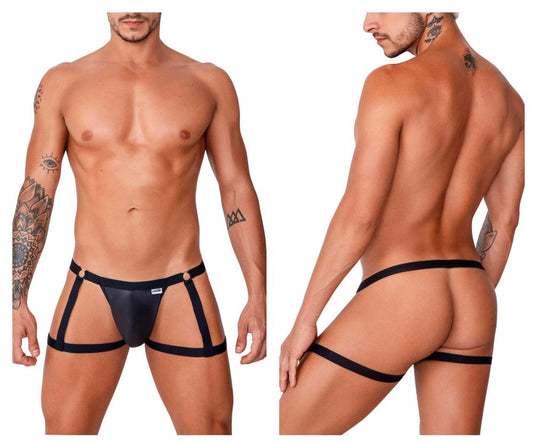 CandyMan Men's Underwear 99749 Garter Jockstrap Color Black