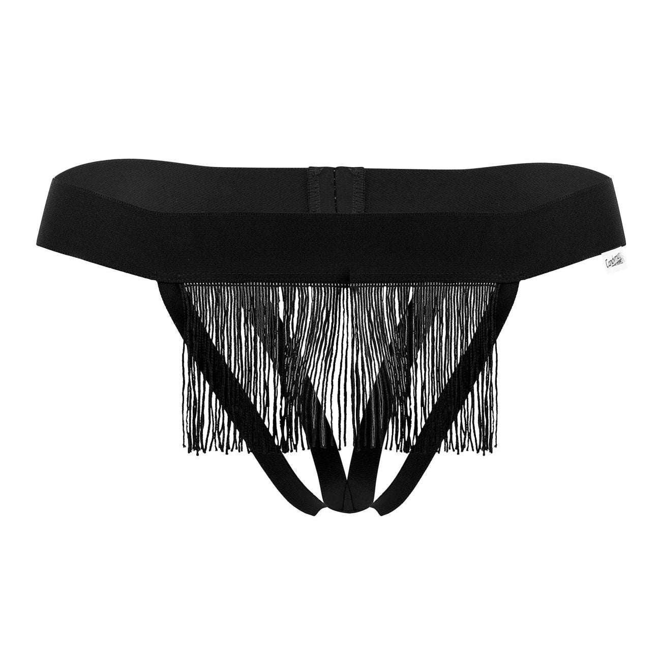 CandyMan Men's Underwear 99755 Fringe Thongs Color Black