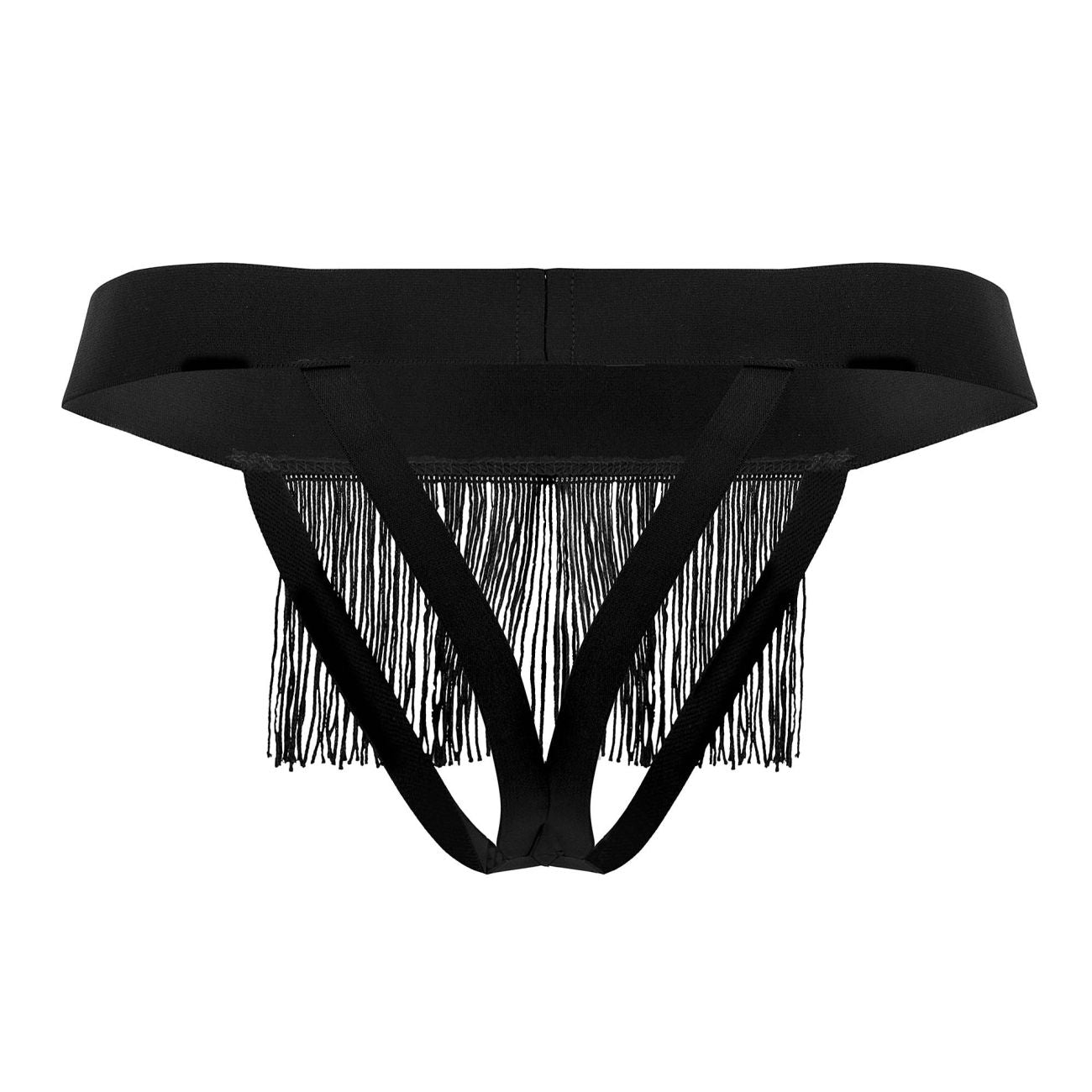 CandyMan Men's Underwear 99755 Fringe Thongs Color Black