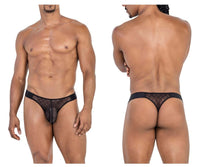 Black Mesh Thong - view 1