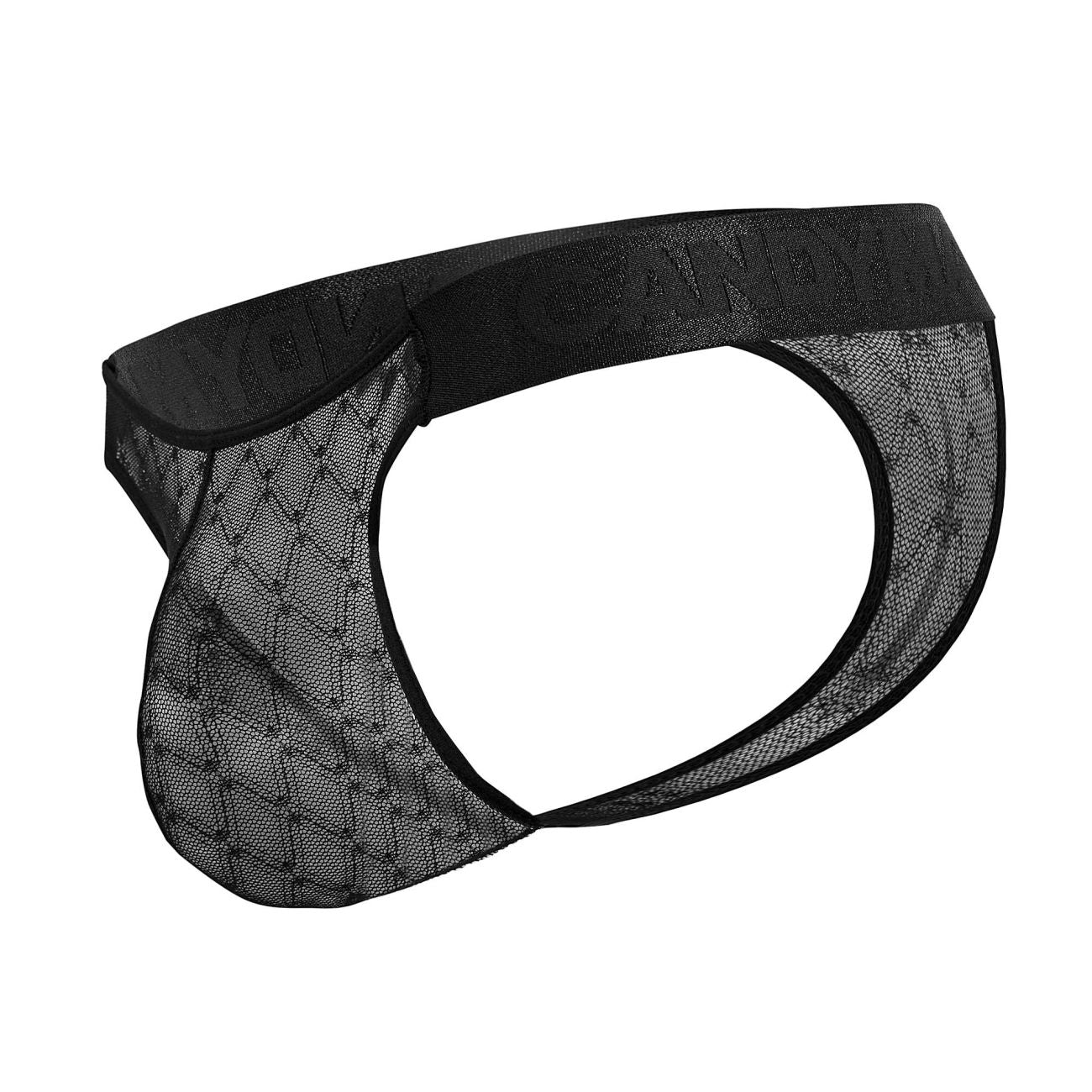CandyMan Men's Underwear 99771 Mesh Thongs Color Black