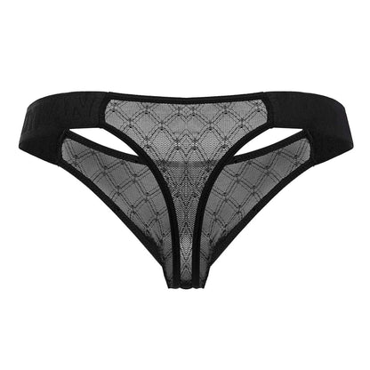 CandyMan Men's Underwear 99771 Mesh Thongs Color Black