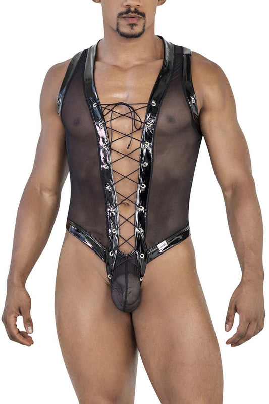 CandyMan Men's Underwear 99774 Gladiator Bodysuit Color Black