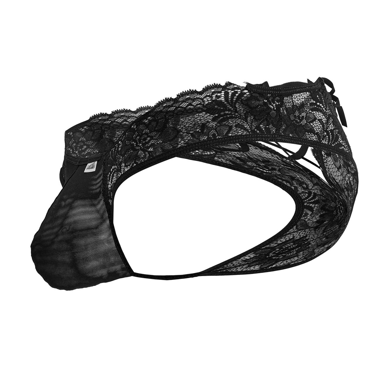 CandyMan Men's Underwear 99784 Lace Thongs Color Black