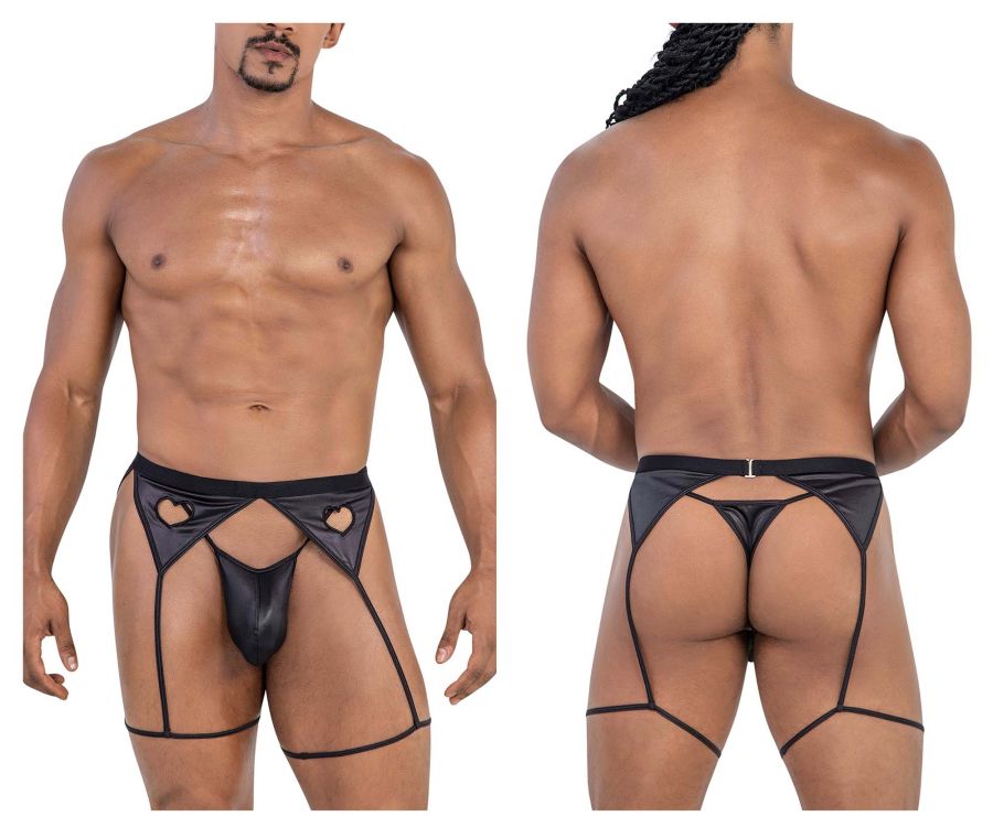 CandyMan Men's Underwear 99785 Garter Outfit Color Black