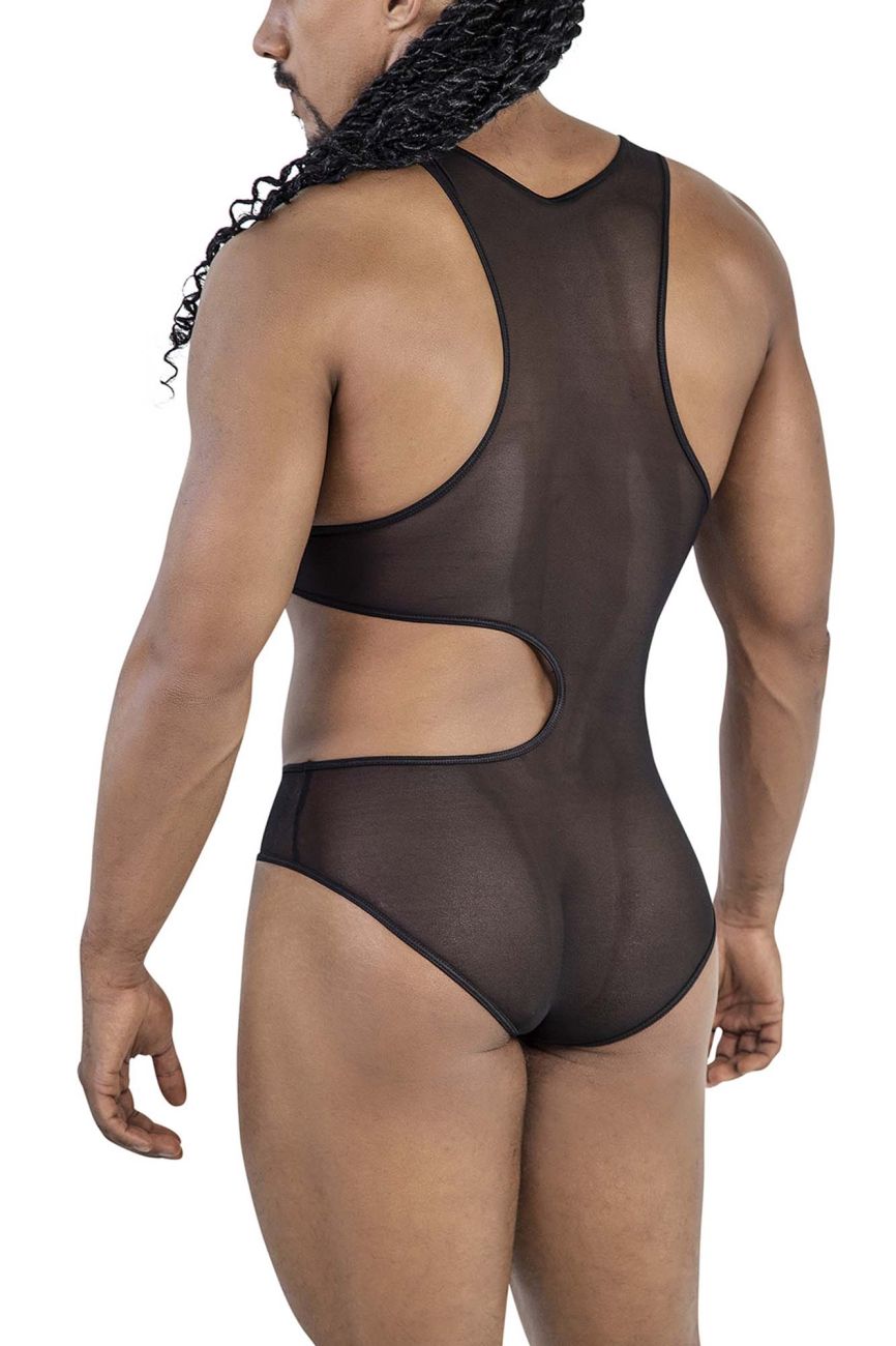 CandyMan Men's Underwear 99788 Mesh Bodysuit Color Black
