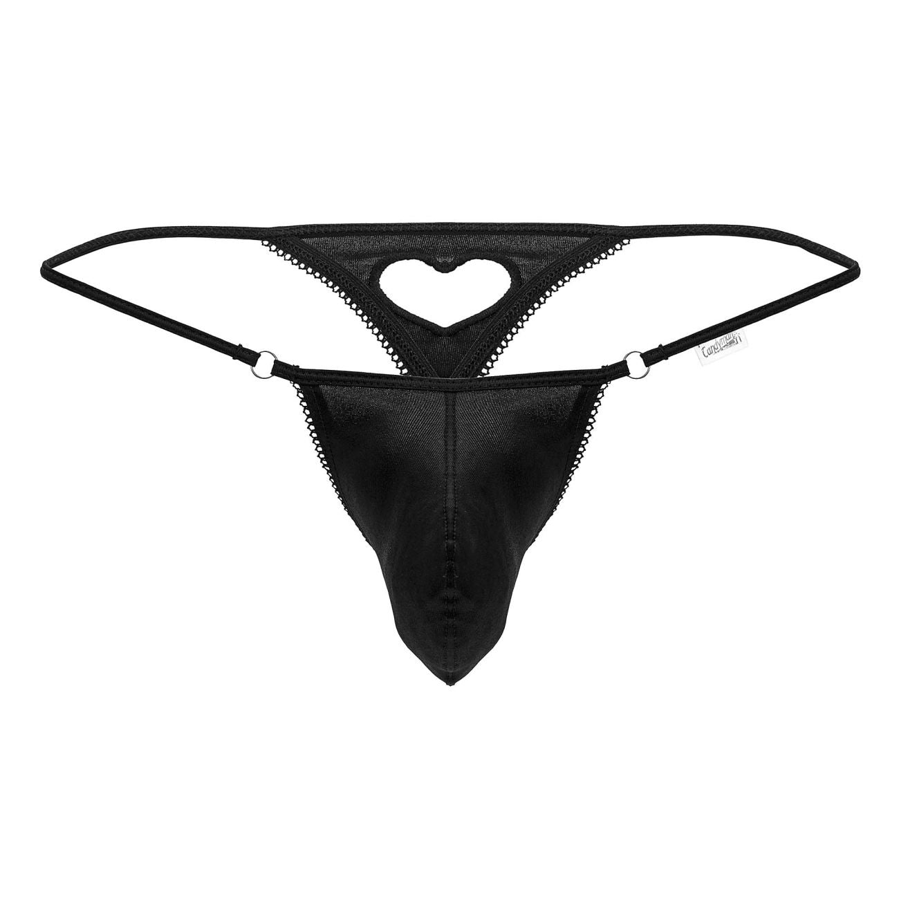 CandyMan Men's Underwear 99789 Heart Thongs Color Black