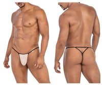 G-String Beige Mesh Polyamide Thong - view 1 view