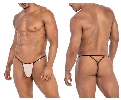 CandyMan Men's Underwear 99795 Mesh G-String Thongs Color Beige