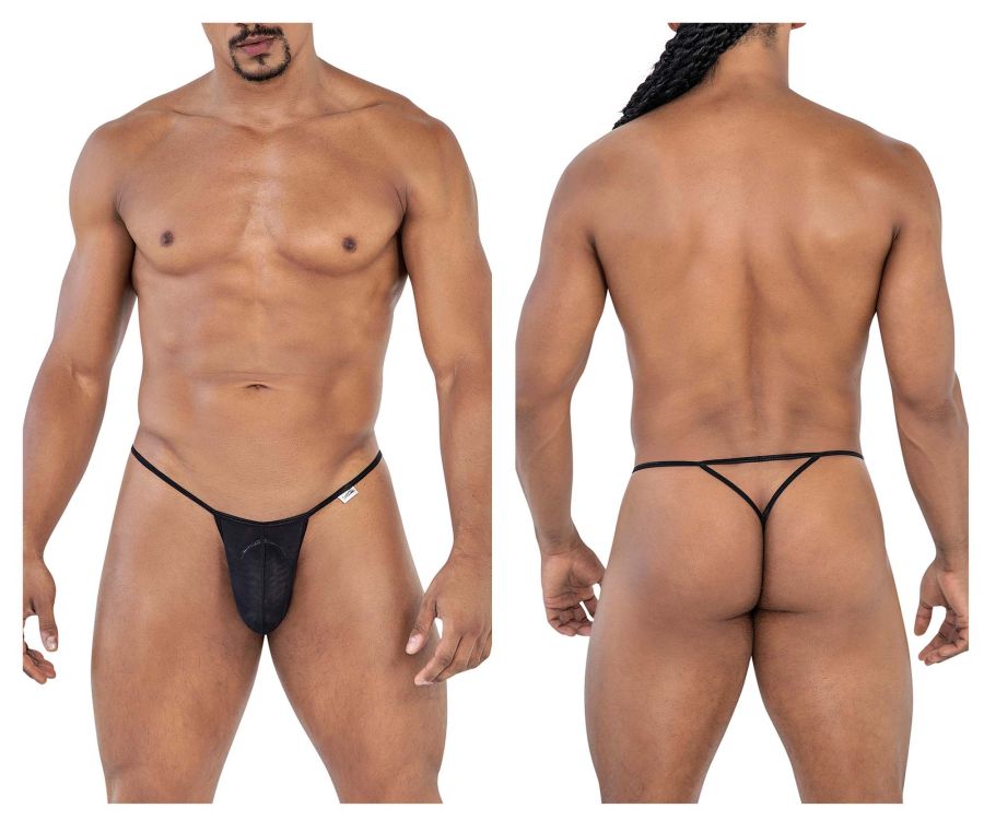 CandyMan Men's Underwear 99795 Mesh G-String Thongs Color Black