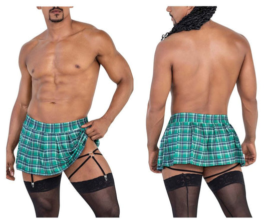 CandyMan Men's Underwear 99799 Garter Outfit Color Green
