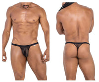 Black Mesh Thong - view 1