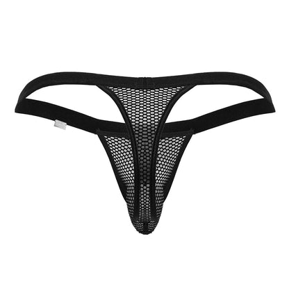 CandyMan Men's Underwear 99801 Mesh Thongs Color Black