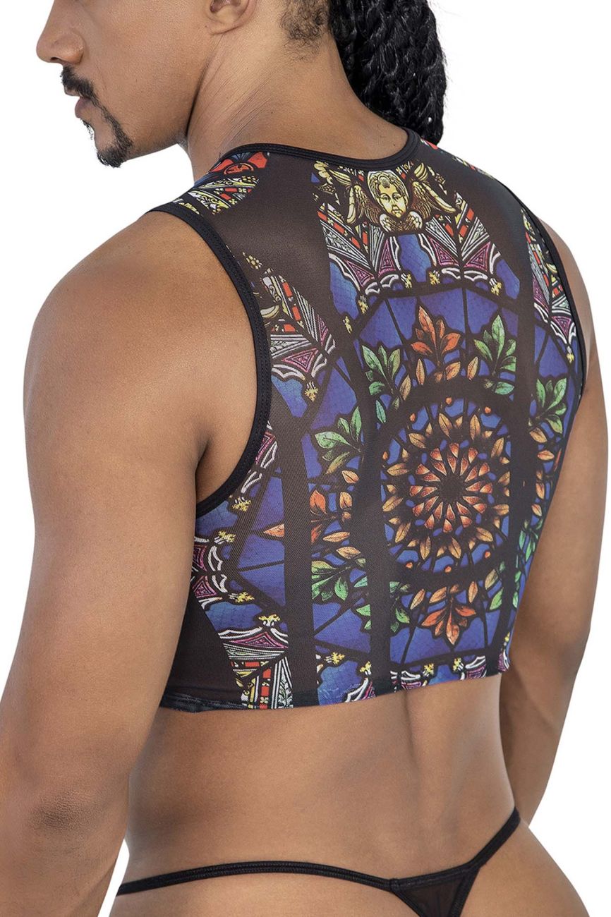 CandyMan Men's Underwear 99805 Stained Glass Tank Top Color Black-Print