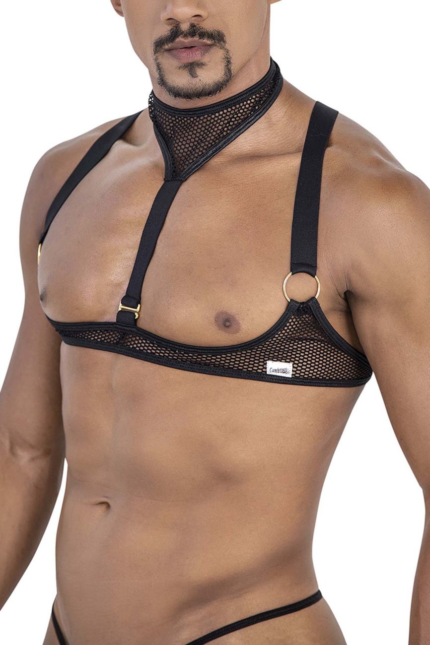 CandyMan Men's Underwear 99809 Mesh Harness Color Black
