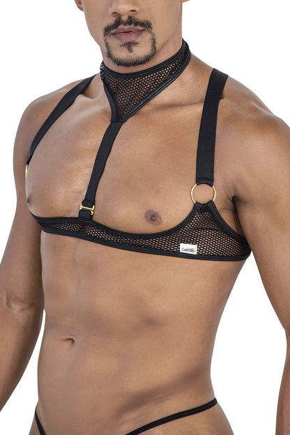 CandyMan Men's Underwear 99809 Mesh Harness Color Black