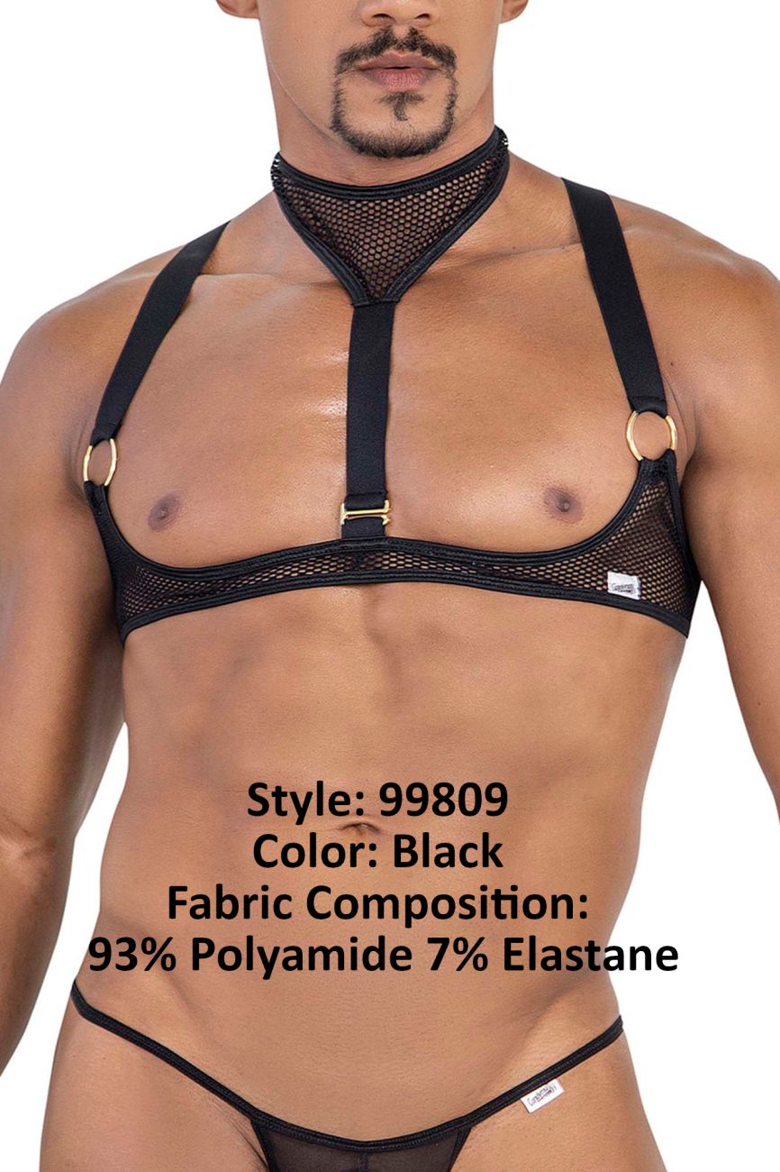 CandyMan Men's Underwear 99809 Mesh Harness Color Black