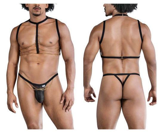 CandyMan Men's Underwear 99818 Two Piece Outfit Color Black