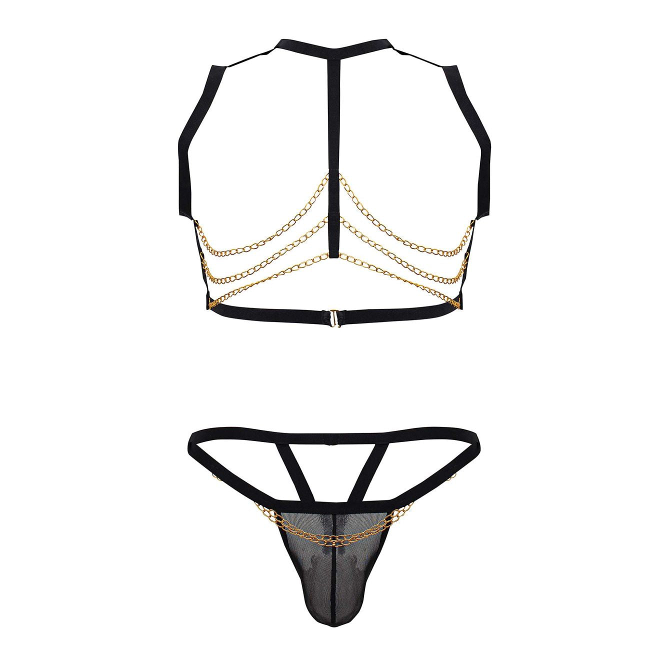 CandyMan Men's Underwear 99818 Two Piece Outfit Color Black